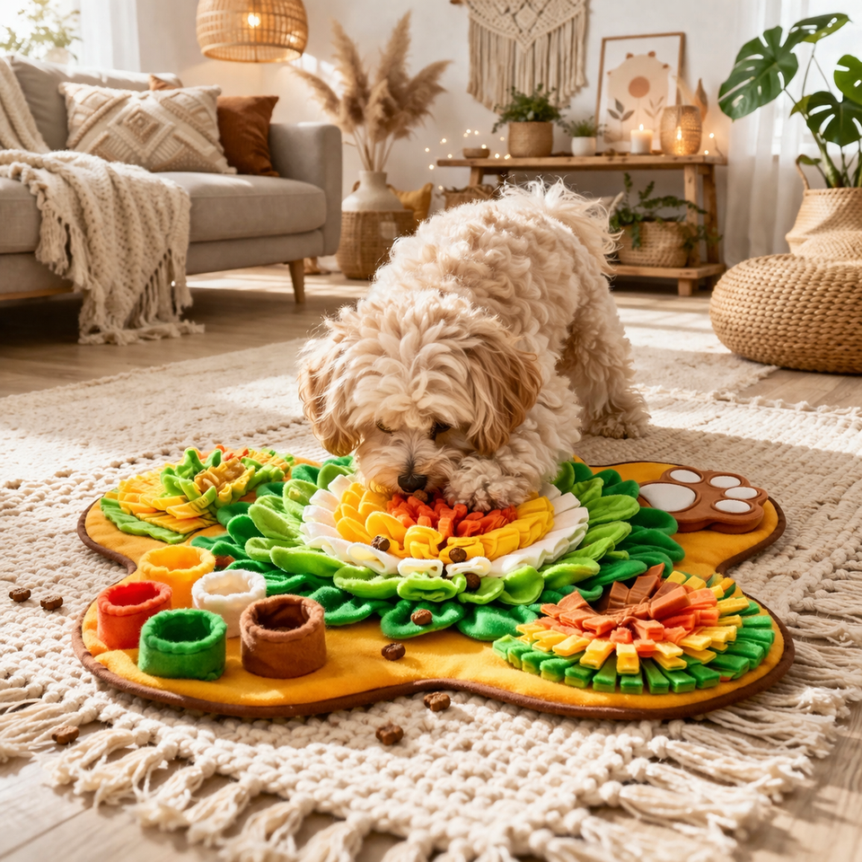 Schnüffelteppich für Hunde – fördert die Nase, reduziert Stress & sorgt für spielerische Auslastung