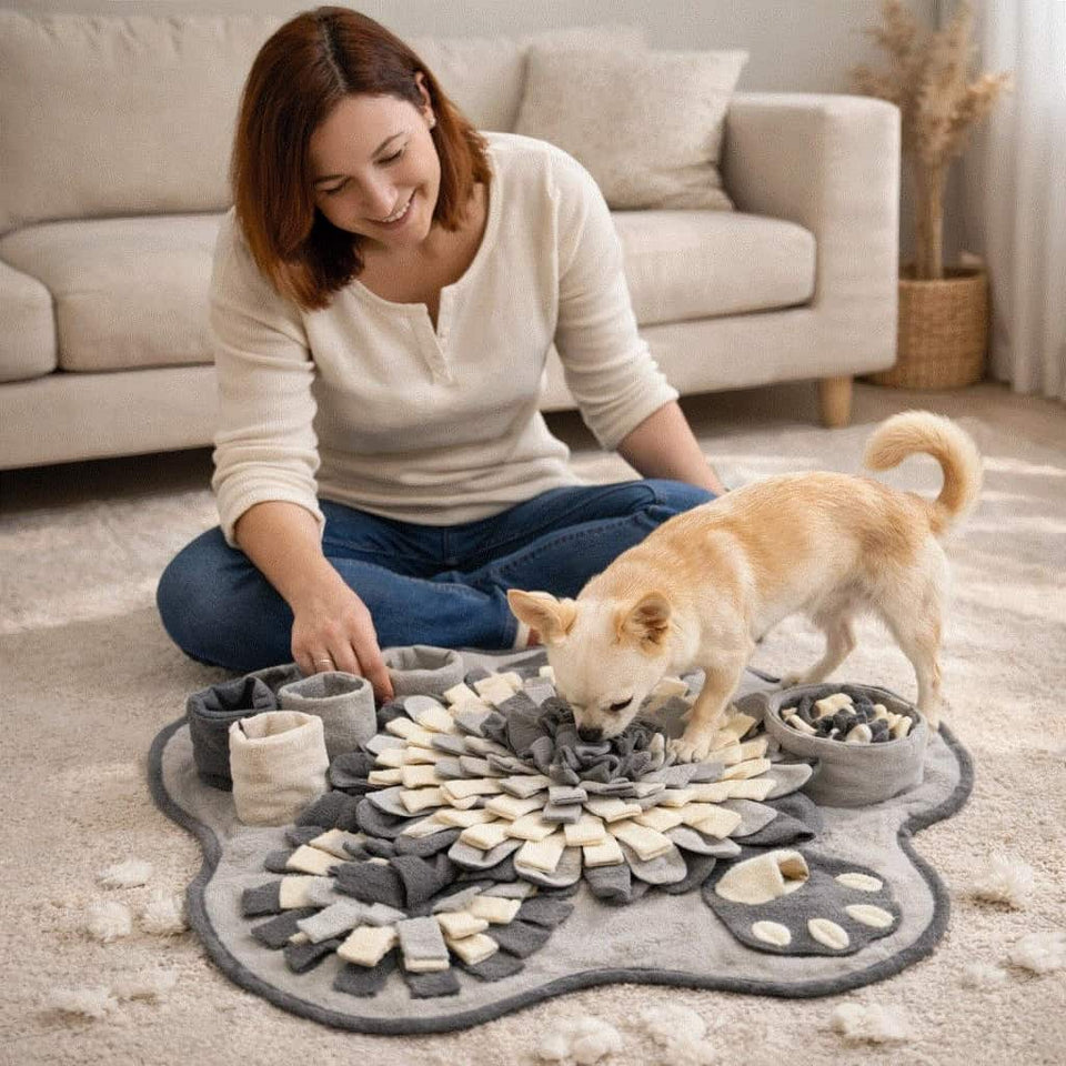 Schnüffelteppich für Hunde – fördert die Nase, reduziert Stress & sorgt für spielerische Auslastung